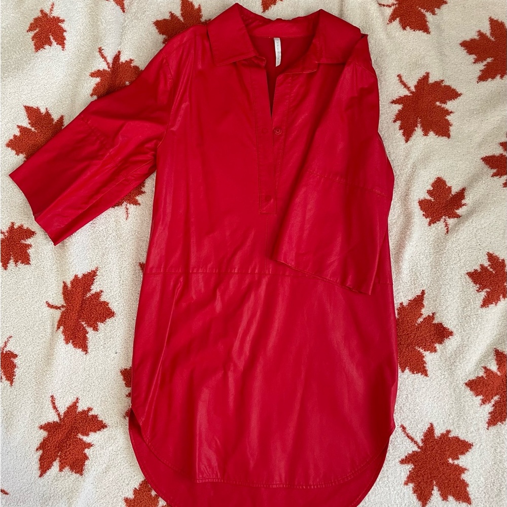 Faux leather dress